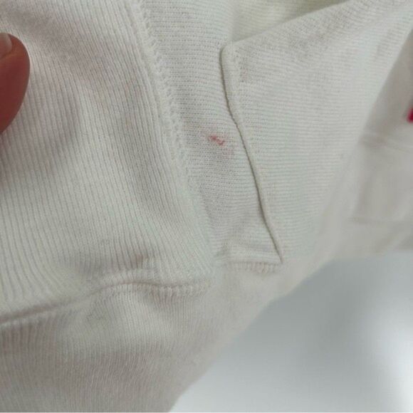 Women's Champion Reverse Weave Hoodie Sweatshirt White L - Picture 11 of 11